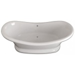 Ванна из искусственного камня Фэма Габриэлла белая на подиуме ГАБРИЭЛЛА-POD