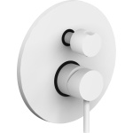 Смеситель Paffoni Light LIG019BO с ВНУТРЕННЕЙ ЧАСТЬЮ, для ванны с душем, белый