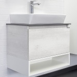 Тумба с раковиной Comforty Прага 60 дуб белый 00-00014535