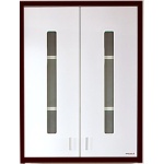 Шкаф Бриклаер Бали 60 венге, белый глянец