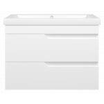 Тумба под раковину Misty Софт 75 белая глянцевая