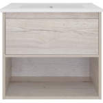 Тумба с раковиной Misty Дунай 60 дуб белый П-Ду01060-31541Я