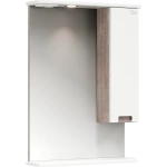 Зеркало-шкаф Onika Харпер 58 R с подсветкой, белый/мешковина (205849)