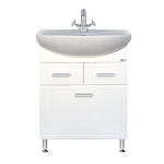 Тумба под раковину Misty Стелла 65 белая глянцевая