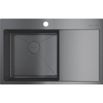 Мойка кухонная Omoikiri Akisame 78 L, вороненая сталь 4973099