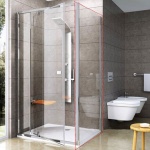 Душевая перегородка Ravak PPS-100 Transparent, профиль белый