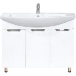 Тумба для комплекта Misty Лаванда 105 белая эмаль, прямая