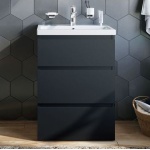 Тумба для комплекта AM.PM Gem S 60 графит матовый, напольная, с 3 ящиками M91FSX0602GM