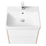 Тумба под раковину Aquaton Сканди 55 белый - светлое дерево 1A251701SDB20