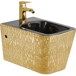 Биде подвесное Vincea Q-Line VB1-12G1B золотое, черное