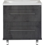 Тумба под раковину Misty Марта 80 темный бетон