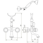Смеситель для ванны с душем Migliore Korona Crystall 27307 хром