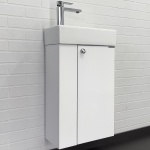 Тумба с раковиной Comforty Асти 40 белый глянец 00-00012835