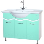 Тумба для комплекта Bellezza Мари 105 белая/салатовая