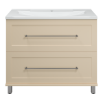 Тумба под раковину напольная Misty Марта 100 бежевая матовая