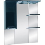 Зеркало Misty Жасмин 85 с подсветкой, черная эмаль L П-Жас02085-021СвЛ