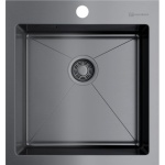 Мойка кухонная Omoikiri Akisame 46-GM вороненая сталь 4973095