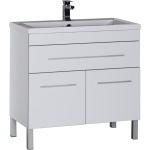 Тумба с раковиной Aquanet Верона 90 белая, 1 ящик, 2 двери