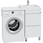 Тумба под раковину над стиральной машиной напольная Санта Марс 48 белый