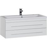 Тумба с раковиной Aquanet Верона 100 подвесная белая