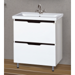 Тумба под раковину Misty Лайм 70 белая глянцевая