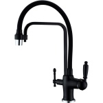 Смеситель Zorg Sanitary ZR 342-6 YF Black для кухонной мойки