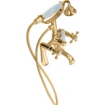 Смеситель Фэма Classico для ванны с душем на мини-колоннах, бронза