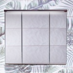 Зеркало-шкаф Бриклаер Кристалл 75 ясень анкор, темный, с подсветкой