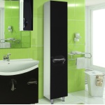 Шкаф-пенал Bellezza Лагуна 35 с бельевой корзиной R черный