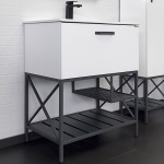 Тумба с раковиной Comforty Бредфорд 75 белый графит 00-00013442