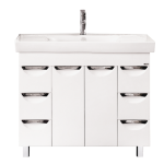 Тумба под раковину Misty София 100 белая глянцевая