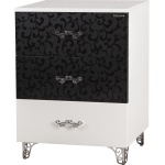 Тумба Bellezza Маргарита 60 белая с черным
