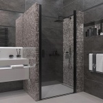 Душевая дверь в нишу Veconi Vianno VN-43B 90 см, профиль черный