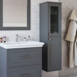 Шкаф-пенал Sanflor Модена R, серый