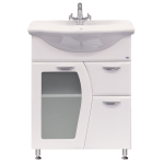 Тумба под раковину Misty Дрея 65 белая глянцевая Э-Дре01065-011Я