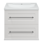 Тумба под раковину Misty Марта 60 белая глянцевая