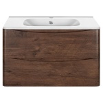 Тумба под раковину Vincea Paola 80 темное дерево VMC-2P800RW