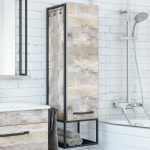 Шкаф-пенал Sanflor Бруклин R бетон пайн, экзотик