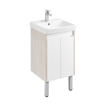 Тумба под раковину Aquaton Сканди Doors 45 белый - светлое дерево 1A278701SDB20