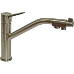 Смеситель Zorg Sanitary ZR 401 KF nickel для кухонной мойки