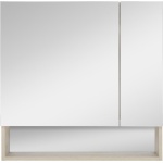 Зеркало-шкаф Misty Дунай 75 дуб белый П-Дун04075-01