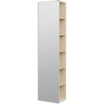 Шкаф-пенал Aquaton Сканди 40 с зеркалом белый - светлое дерево