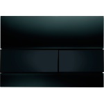 Кнопка смыва TECE Square 9240809 чёрное стекло, кнопка черная