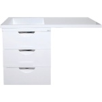 Тумба для комплекта Misty Куба 60 белая, под стиральную машину 3 ящика