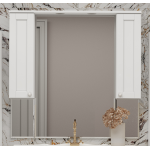 Зеркало-шкаф Misty Латте 105 белое матовое П-Лат02105-011