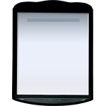 Зеркало Misty Дайна 85 черное, с подсветкой