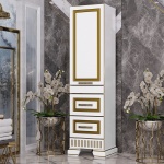 Шкаф-пенал Opadiris Оникс L золотая патина