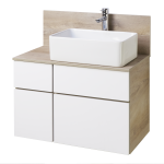 Тумба под раковину Aquaton Мишель 80 светлое дерево-белый