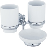 Стакан Veragio Gialetta VR.GIL-6443.CR двойной, с мыльницей, хром