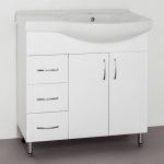 Тумба для комплекта Style Line Эко Стандарт 82 белая, левая ЛС-00000108